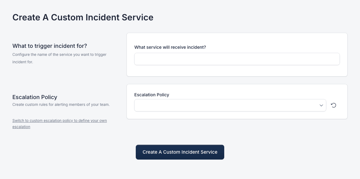 MonitoringDog custom incident create form