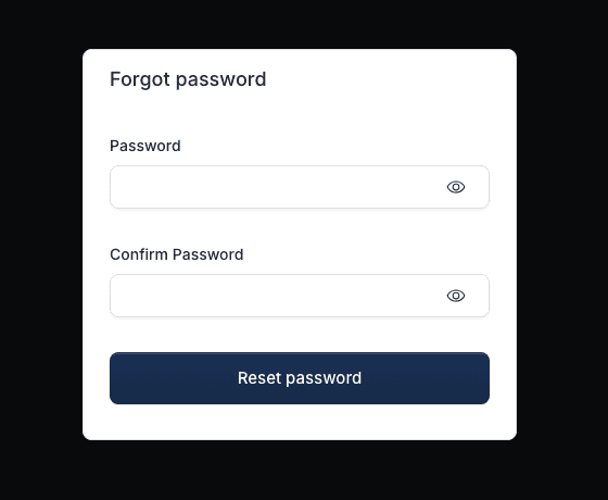 MonitoringDog password reset form